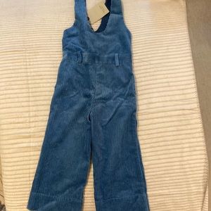 NWT Zara Kids blue corduroy jumpsuit. Size 6